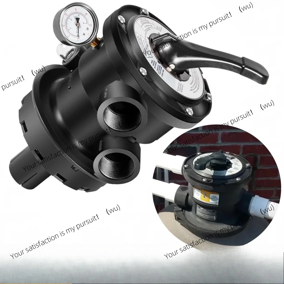 Válvula Multiportas ZOCI para Controlador Hayward Var-Flo SP0714T 1-1/2 "FIP de Montagem Superior
