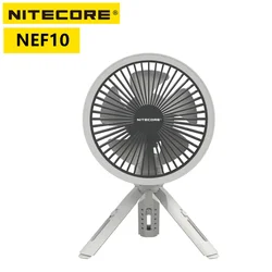 NITECORE NEF10 wielofunkcyjny wentylator elektryczny 10000mAh zasilacz z lampa pierścieniowa LED lampa kempingowa