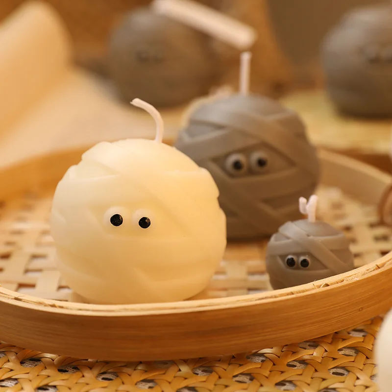 Vela de silicona para Halloween, vela aromática de ambiente, adornos creativos, decoración de escritorio para el hogar, suministro para fiesta de Halloween para niños
