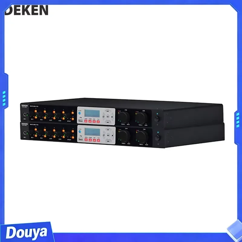 DEKEN DTA-2300 Professional 3 in 1 Multifunction PA Audio System 300w 100V 70V Constant Voltage Power Amplifier Two Channel