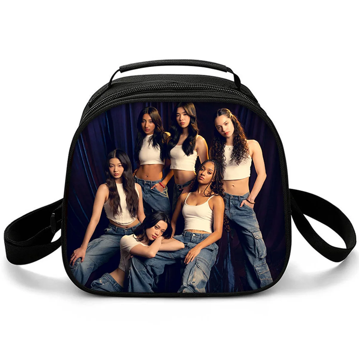 Luxury Novelty Crossbody Katseye Semicircle Lunchbox Thermal insulation Food Lunch Bag 3D Printed Insulated Handbags Ice Bags
