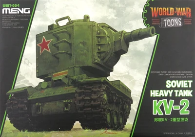 

MENG WWT-004 Military Model Combines The Soviet KV-2 Heavy Tank World War Toons Free Glue Q Version