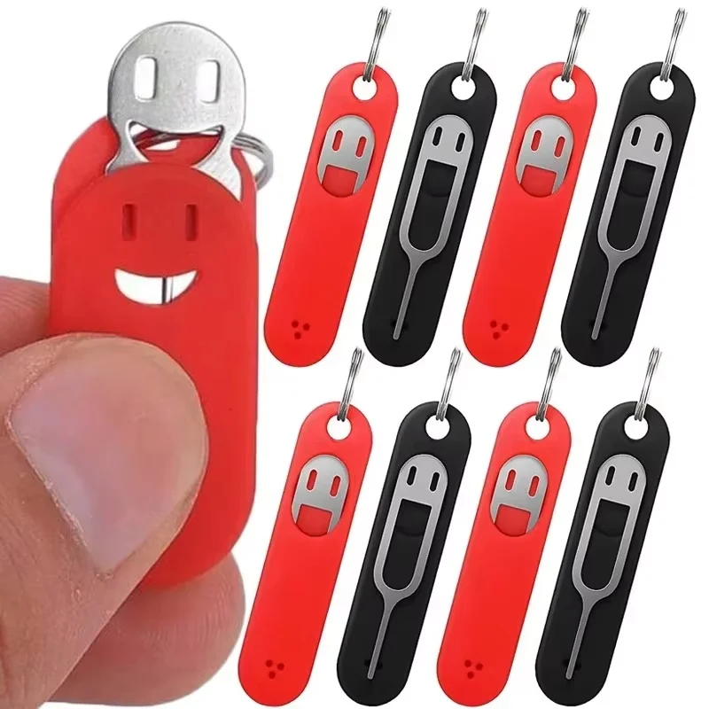 Sim Card Tray Opening Tool Universal Remover Eject Pin Needle Opener With Silicone Protective Sleeve For iPhone iPad Xiaomi Set