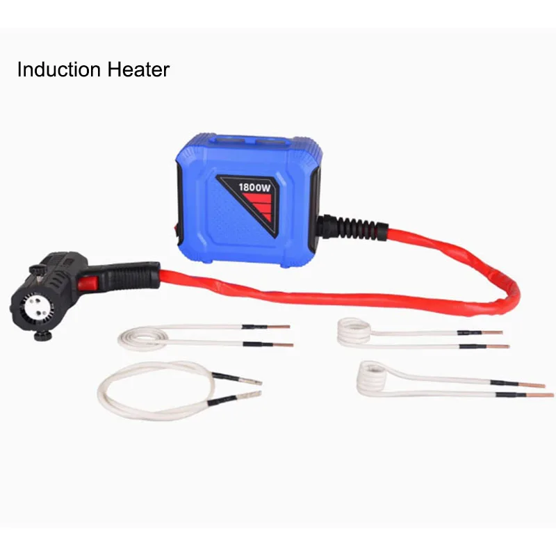 1800W Magnetic Induction Heater   Car Repair Bolt Remover Tools Set Welding Equipment with 4 Pieces Coil