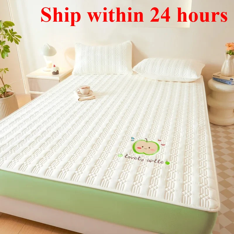 

Flash Sale raw cotton soybean fiber padded cotton embroidered mattress cartoon cute pattern non-slip and not easy to shift