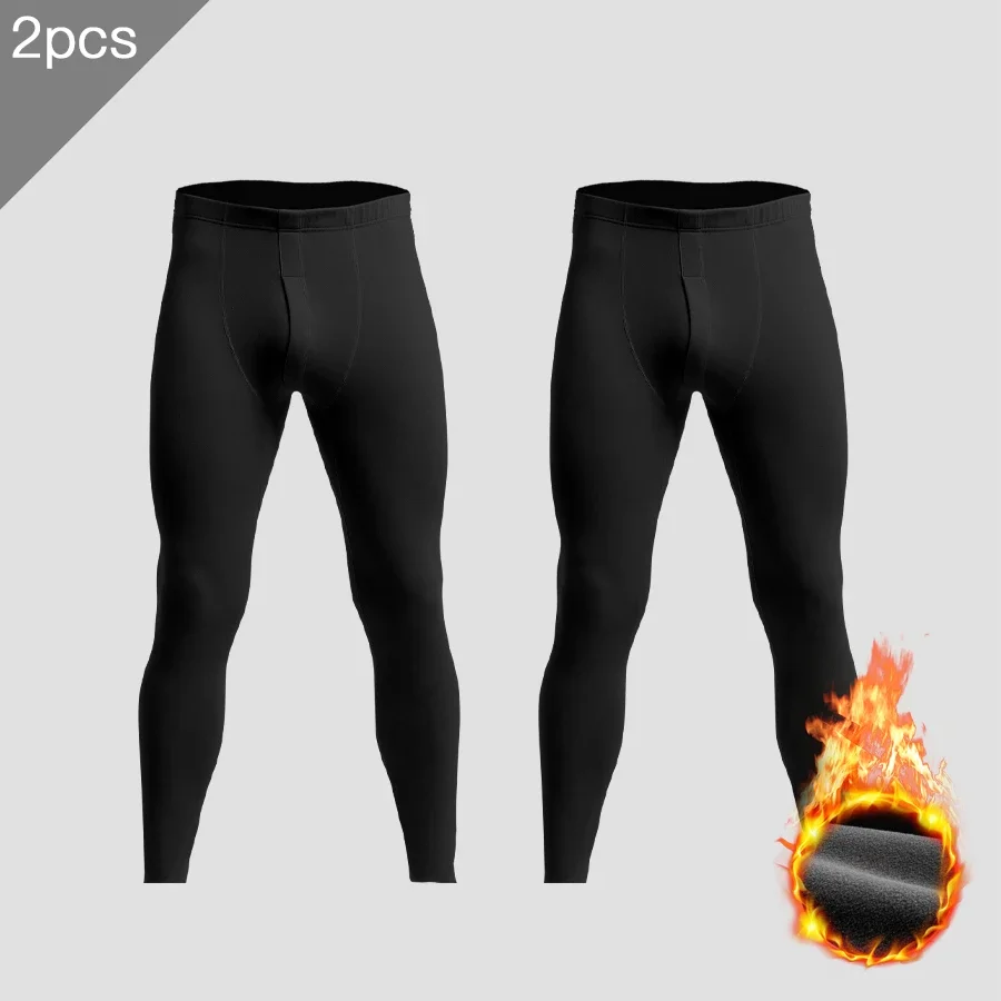 Long Johns, men's thermal pants, fleece and thickened cotton wool pants, autumn and winter thread pants inside, underpants,