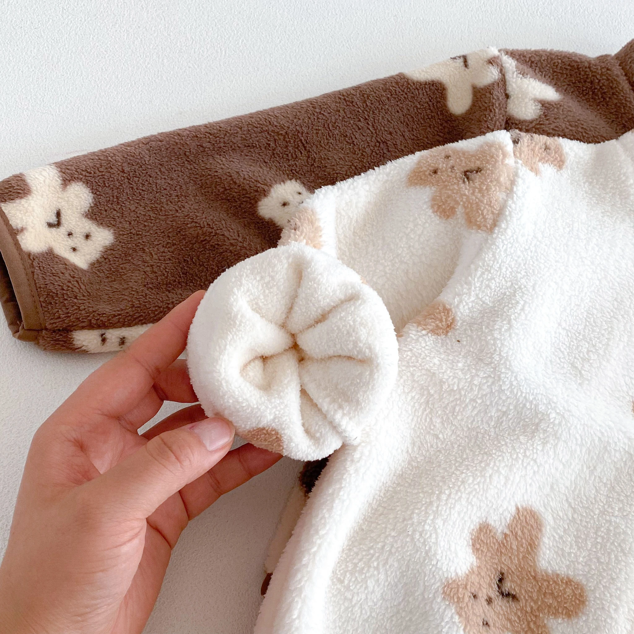 Niedliche Cartoon-Jacke für Herbst und Winter, Neuer Stil, Kinder-Oberbekleidung, Plüsch, Warm, Modisch, Einfach, Lässiger Mantel für Kinder, Baby-Mädchen-Jungen-Jacke, Oberteil – Detail 6