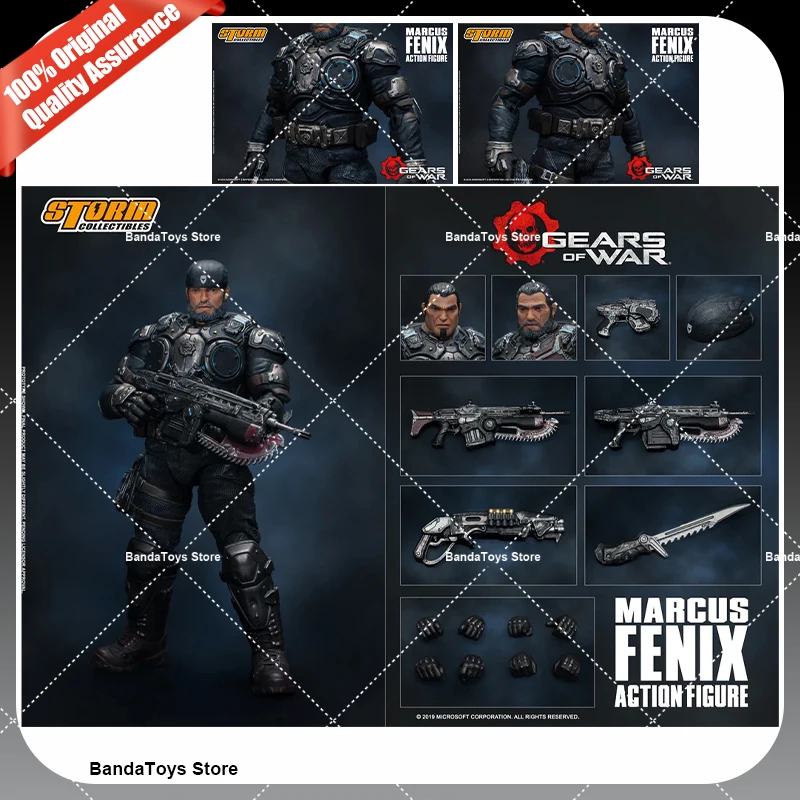 En Stock, 100% juguetes originales de tormenta, 1/12 Marcus Fenix, engranajes de soldado de guerra, modelo de 6 pulgadas, figuras de acción de Anime, modelo de juguete
