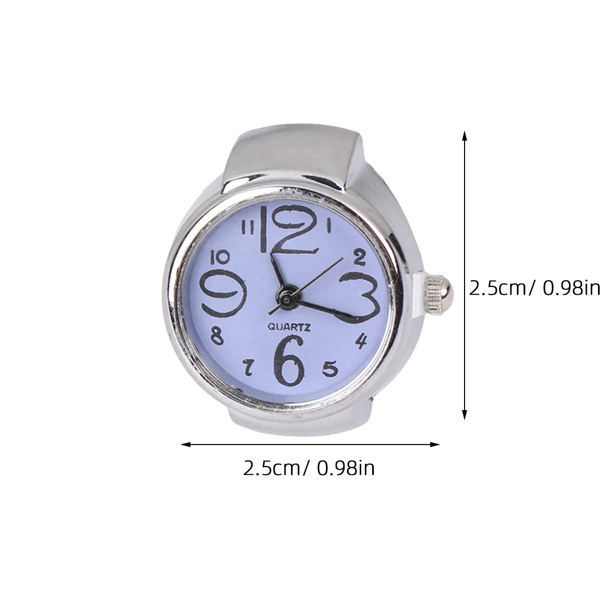 2Pcs Mini Ring Watches Creative Quartz Timepiece Brighten Daily Look Multi Occasion Use Employee Benefit Gift Set