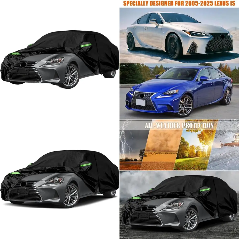 

Всепогодный 6-слойный чехол для автомобиля на заказ с молнией на двери и ветрозащитными ремнями для моделей IS250, IS250C, IS300, IS350 2005-2025 годов выпуска