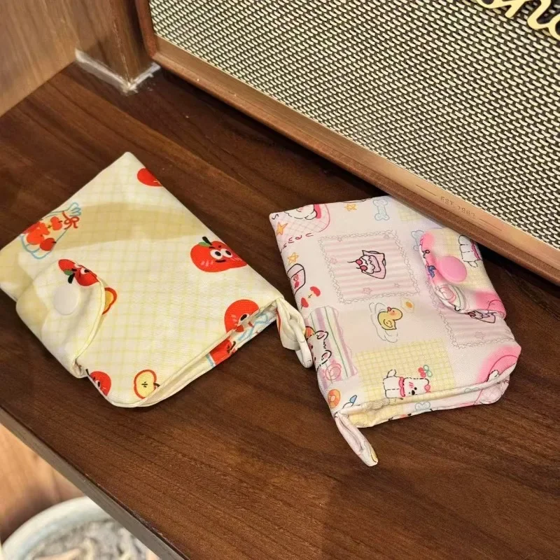

1 Piece Fashion Student Cartoon Coin Photocard Purse for Girl Retro Sweet Puppy Apple Style Student ID Bank Bus Card Storage Bag