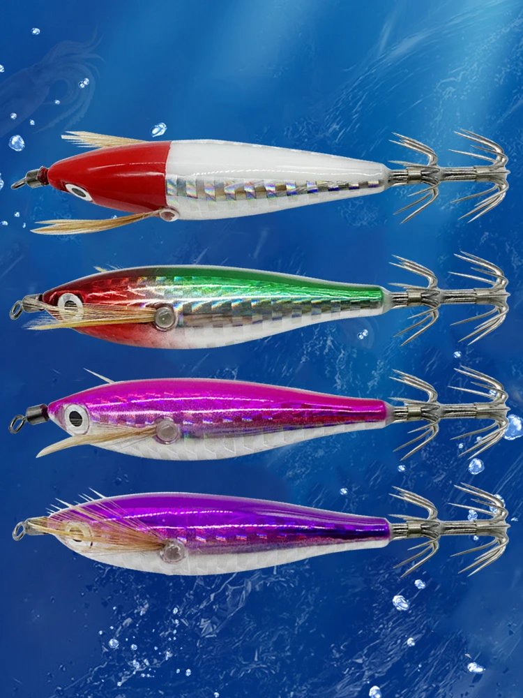 Leurre crochet matériel de pêche appât de pêche lumineux poulpe seiche appât de pêche Simulation calmar crochet lumineux calmar Jig crochets