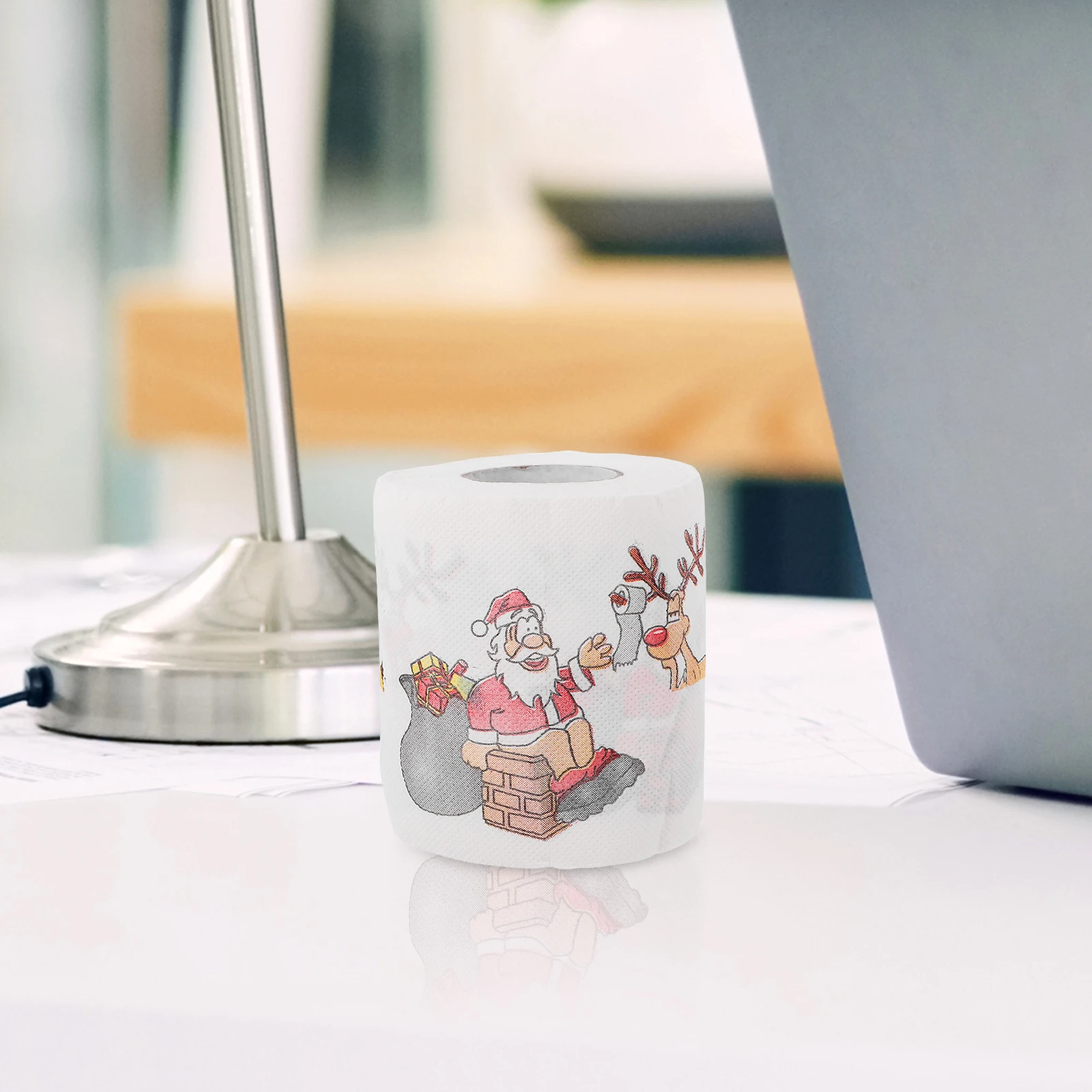 

Christmas Tissue Roll Santa Elk Print Eco-Friendly Table Tissue For Home Cafe Restaurant Xmas Decor Paper Towel