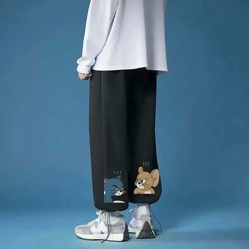 Fall 2022 Men's Casual Pants Male Student Pants Loose All-Match Trendy Korean Style Sweatpants Ankle-Tied Sports Pants