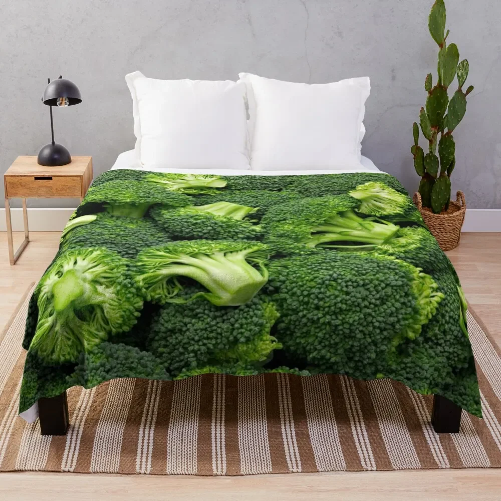 

broccoli Throw Blanket Plush Beach Soft Plaid Blankets