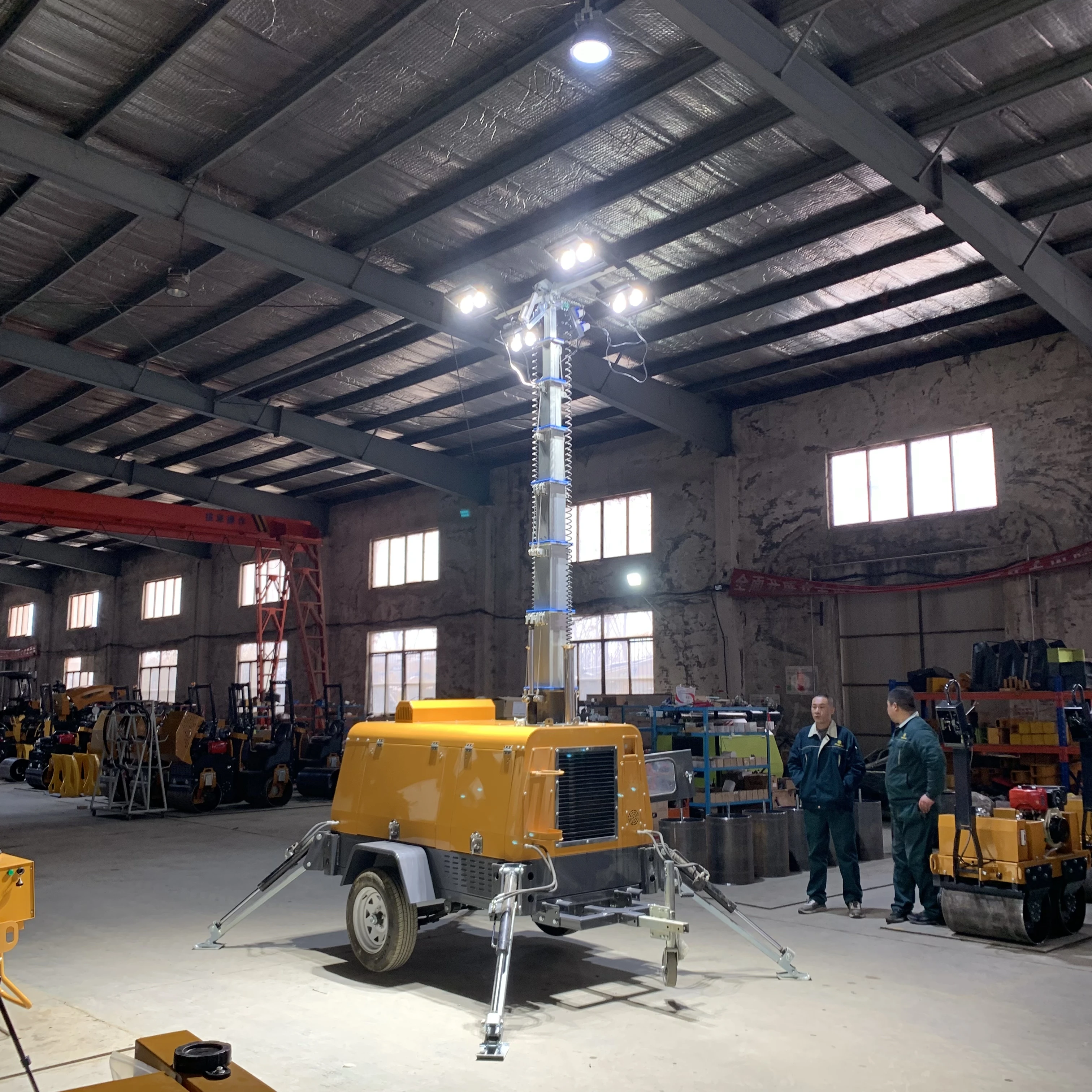 Engineering Lighting 5 7 9m Light Tower Diesel 4*400W LED Or Metal Halide Lamp Outdoor Lighting EquipmentElectric Lifting