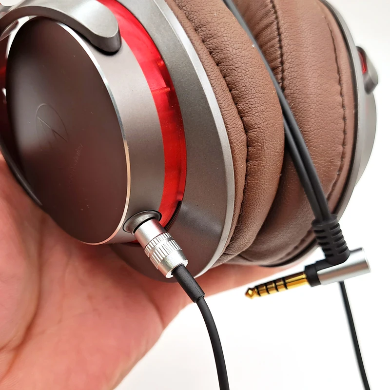 For Audio Technica ATH-MSR7B ES770H ESW950 AWAS A2DC Replaceable 4.4mm 2.5mm Balanced Single Crystal Copper Upgrade Cable