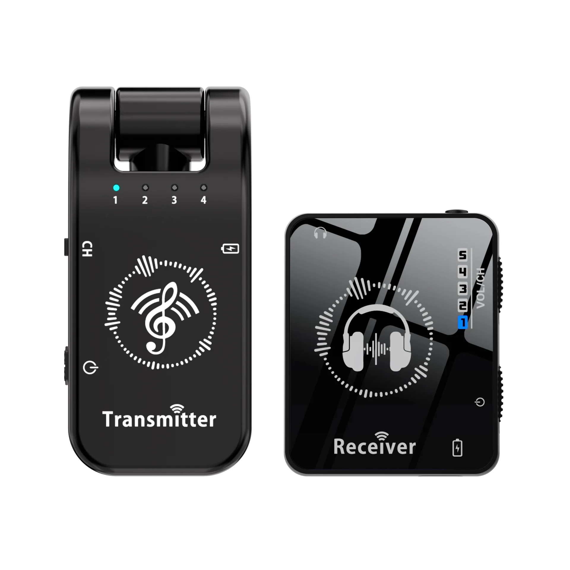 MOQ 5pcs SM-2 Third Generation Wireless Ear Return System 1-to-1 Transmitter & Receiver for Musical Instruments