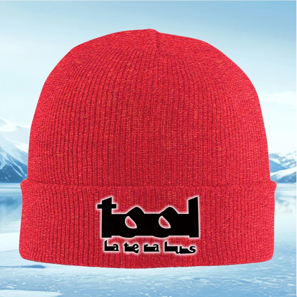 Desain sampul album Black Tool Topi Rajut Unisex Pria Wanita Topi Pullover Musim Dingin Hangat Termal Natal untuk Aktivitas Luar Ruangan Bersepeda Mendaki