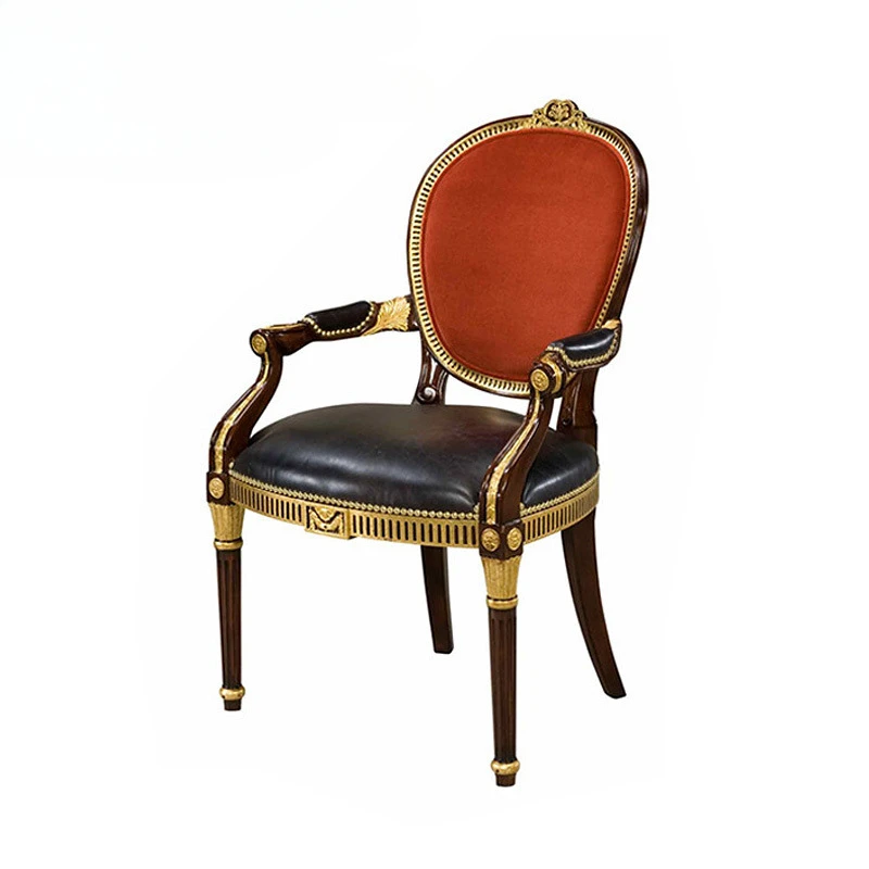 British classical solid wood carved dining table European retro carved rectangular dining table furniture