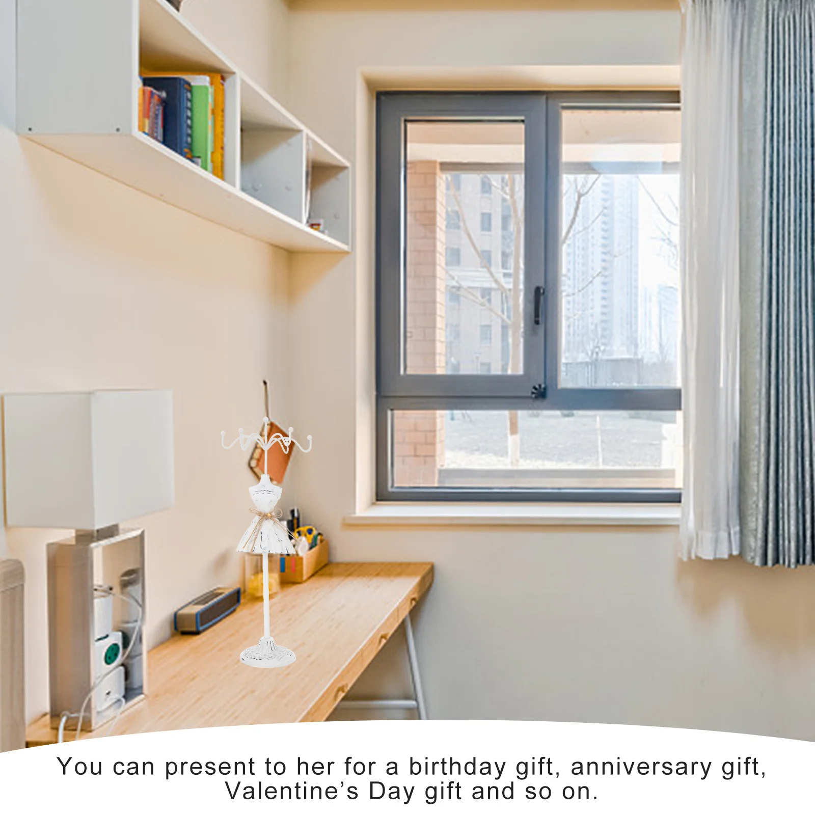 

1Pcs Rotating Jewelry Display Stand Vintage Design Organizer for Rings Necklaces Earrings Bracelet Storage Rack