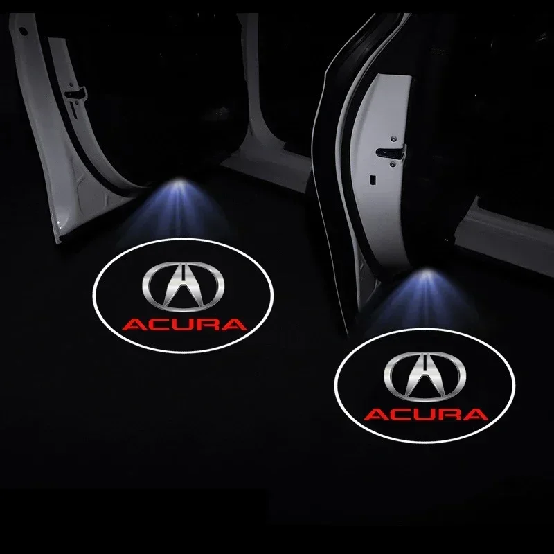 باب السيارة ترحيب مجاملة العارض مصباح LED HD شعار ضوء Accessoriest ل أكورا إنتيجرا TLX ILX RL NSX ZDX MDX RDX TSX RSX RLX #2