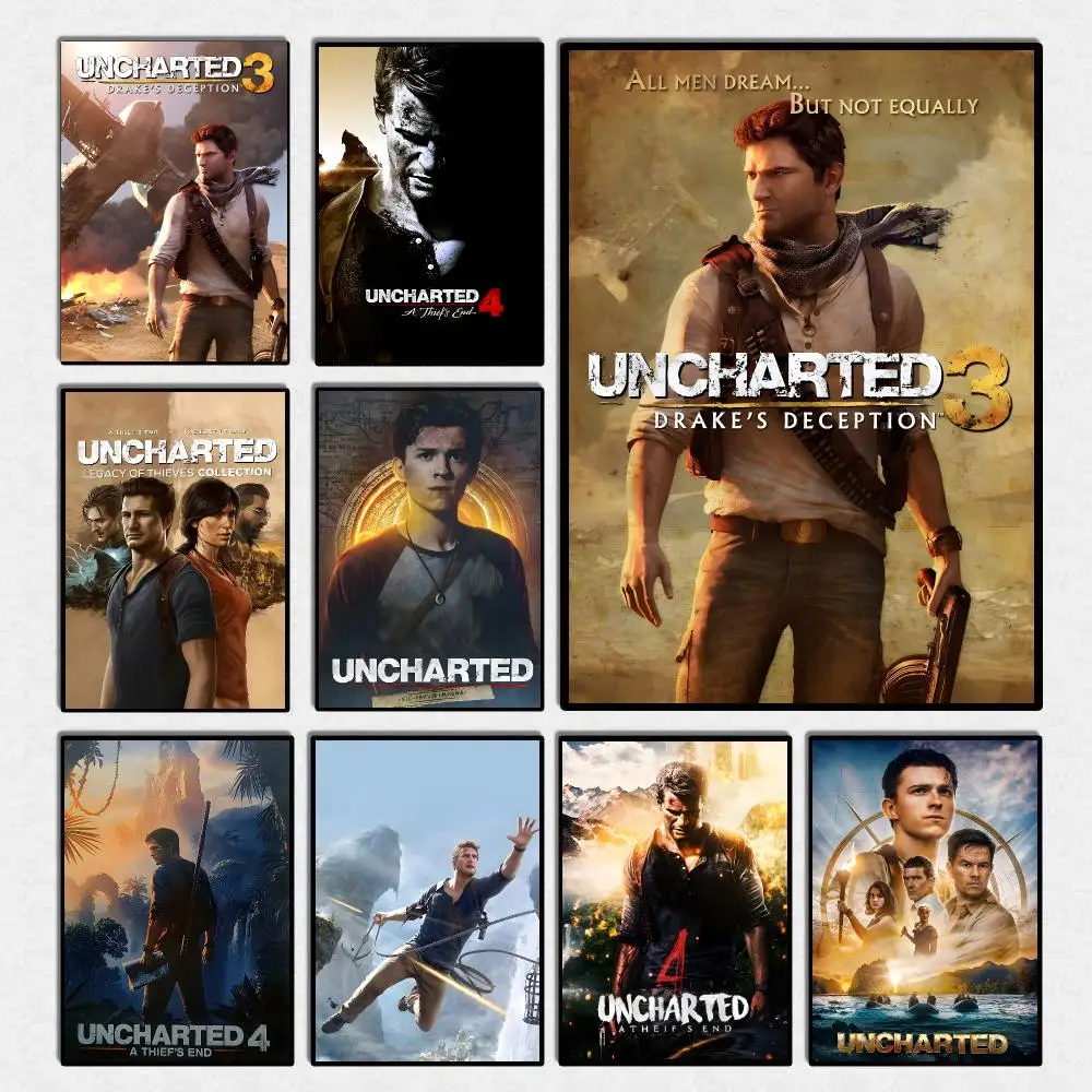 Game U-Uncharted Poster High Quality Wall Art For Home Office Bedroom Living Room Hallway Bar Perfect Gift Idea