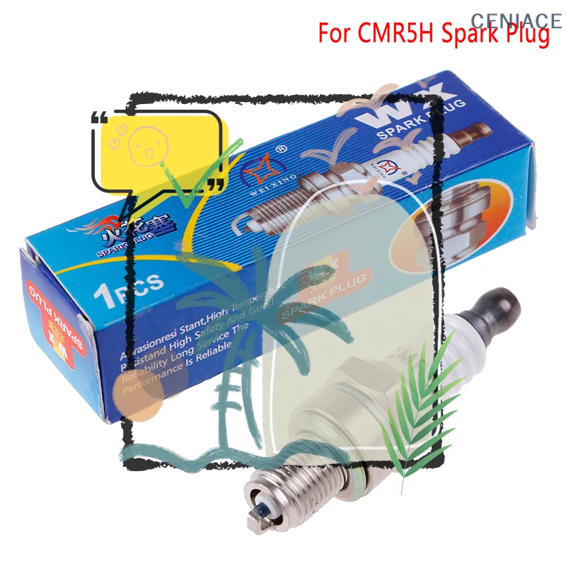 لاستبدال شمعة الإشعال CMR5H مناسب لمحرك GX25 GX35 منفاخ المقلم