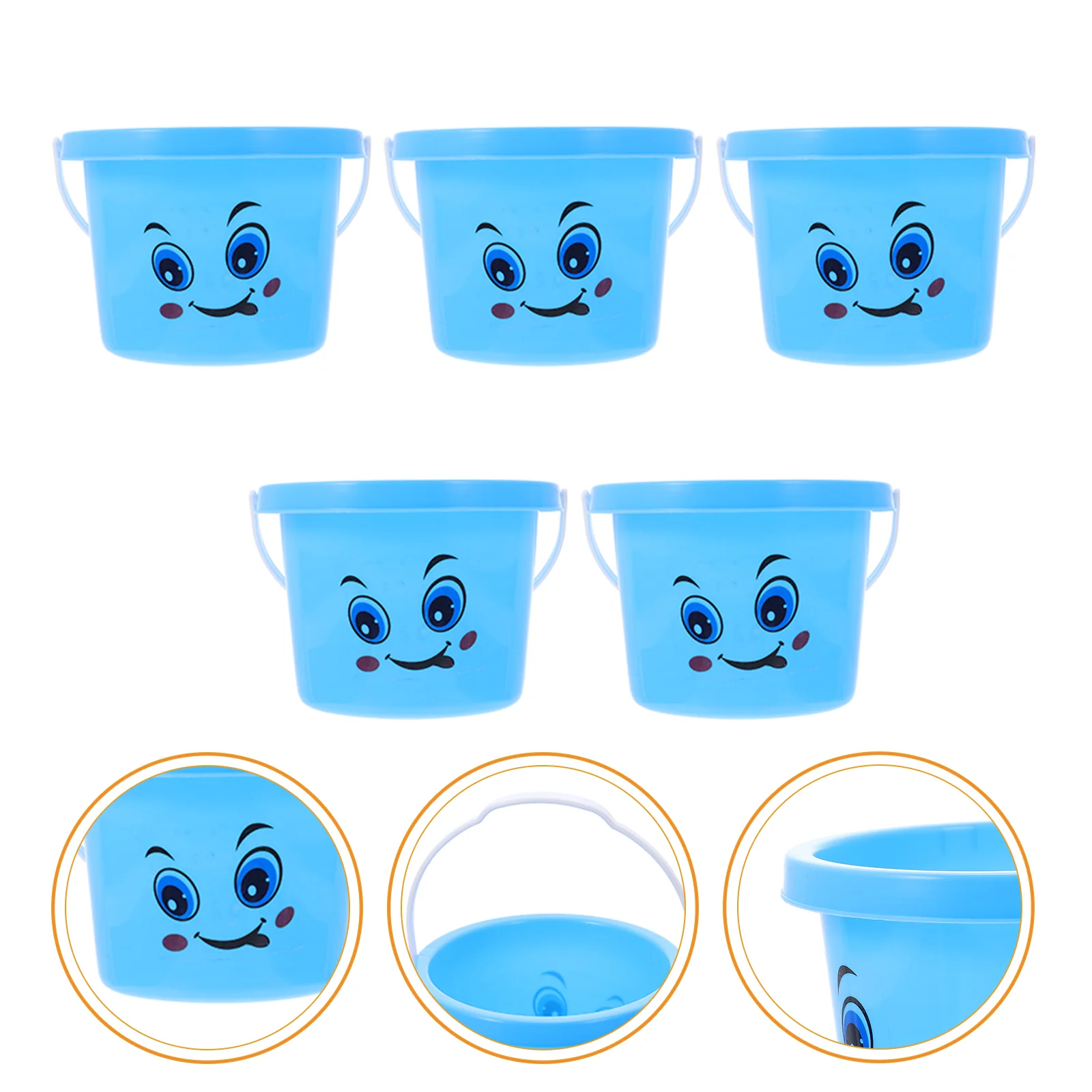 

5 Pcs Beach Toy Bucket Sand Toys Kids Fishing Outdoor PP Holders Water Playthings