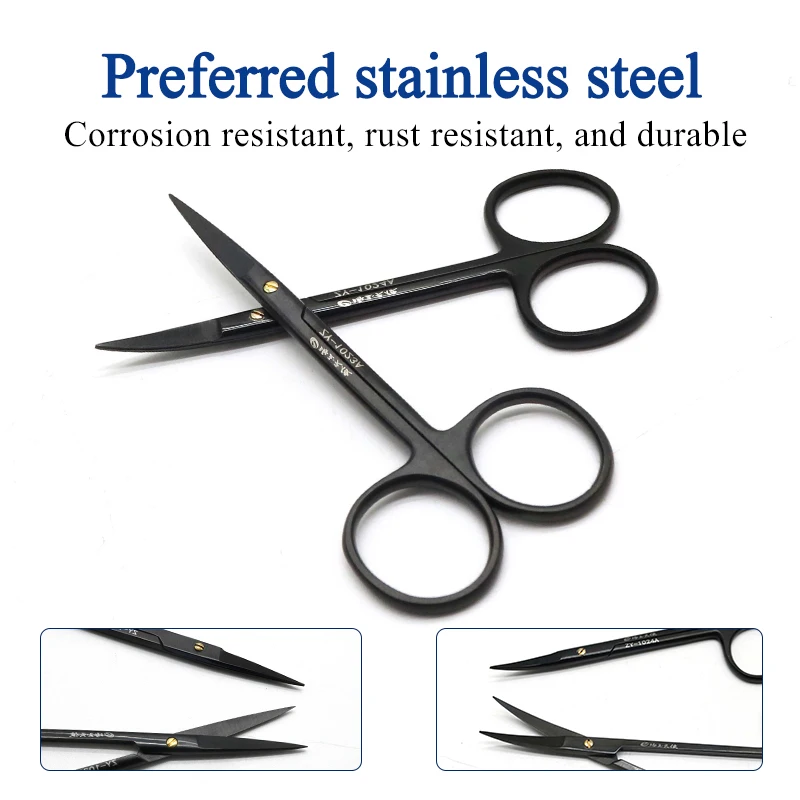 医療外科はさみステンレス鋼厚いストレート先端肘ラウンド肘アーク組織ナースステッチ除去はさみ PC