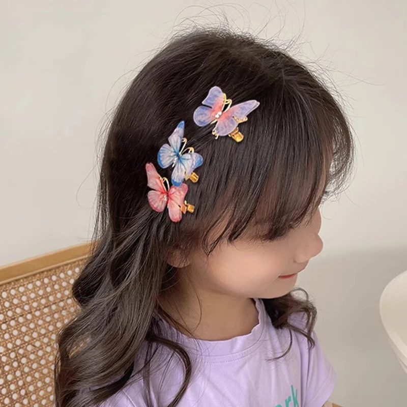 Accesorios para el cabello de 2 piezas para niña y mujer, pinzas para el pelo de diamante rosa, horquilla de mariposa para invitados de boda, tocado de Metal brillante