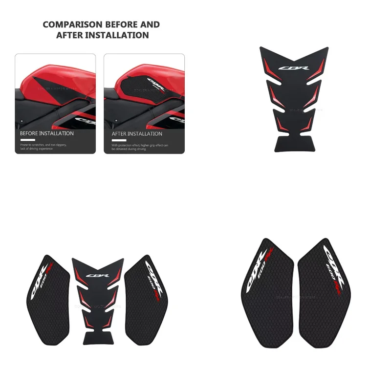 Non-Slip Side Fuel Tank Stickers Tank Pad Rubber Sticker Motorcycle accessories For Honda CBR600RR CBR 600 RR 2003-2006