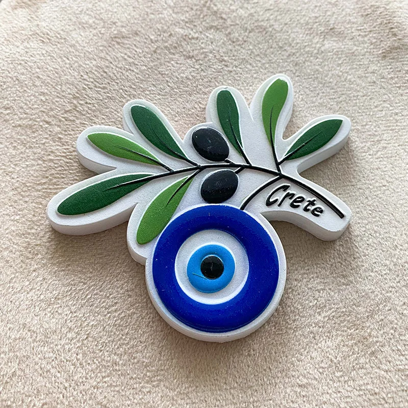 مغناطيس ثلاجة كريت يوناني، أنماط عين الشر/اليد/السلحفاة/الشجرة، ديكور منزلي لطيف للثلاجة، مغناطيس قوي لديكور الغرفة