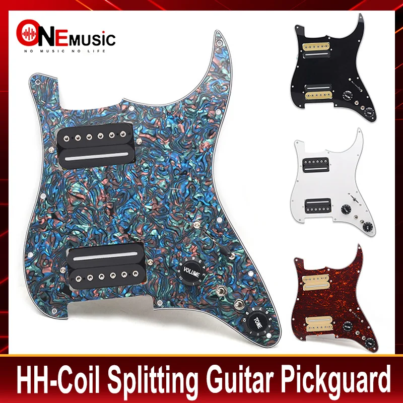 HH-Coil Splitting Electric Guitar Pickguard Two Blade/Hexagonal Screw Style Output-7.5K/15K with Two Humbucker Loaded Prewired S