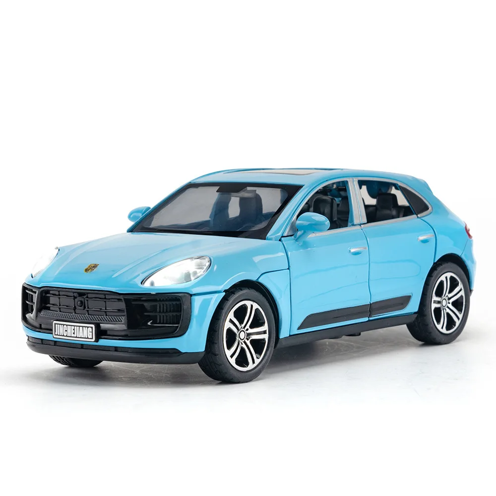 

Модель автомобиля Macan SUV 1:32, литая под давлением, со звуком и светом, откатывающаяся, коллекционная, декоративная, подарок для мальчика