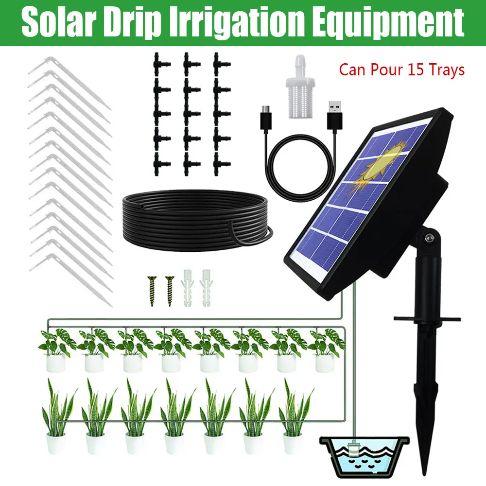 

Solar Automatic Drip Irrigation Kit Anti-Siphon Solar Powered Irrigation System For Garden