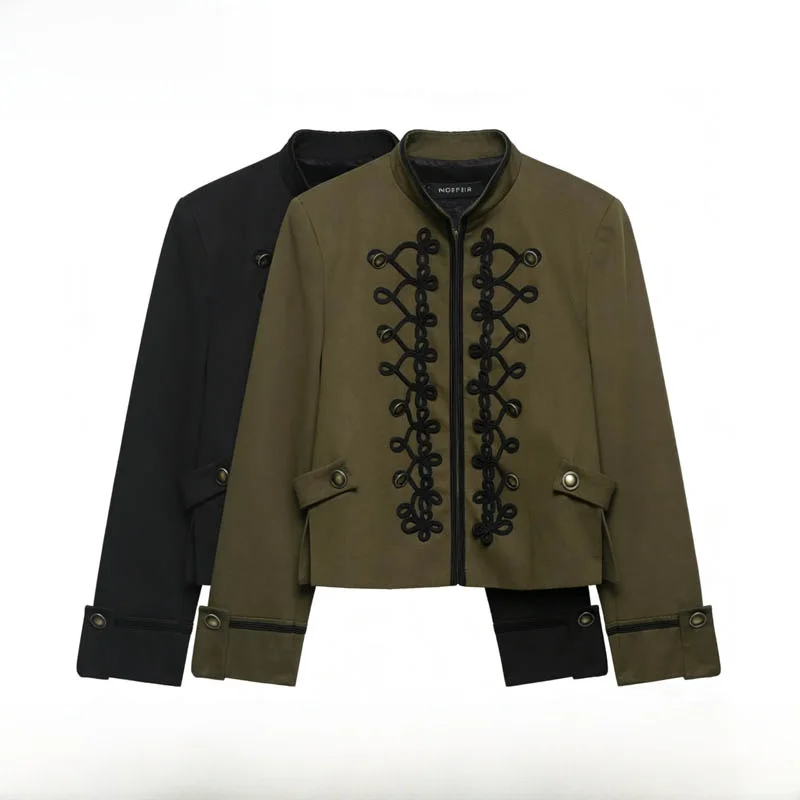 

Fashionable Women's Autumn Winter New Arrival Suit Jacket with Shoulder Pads And Rope Knot Buckle Versatile Stylish 2425688