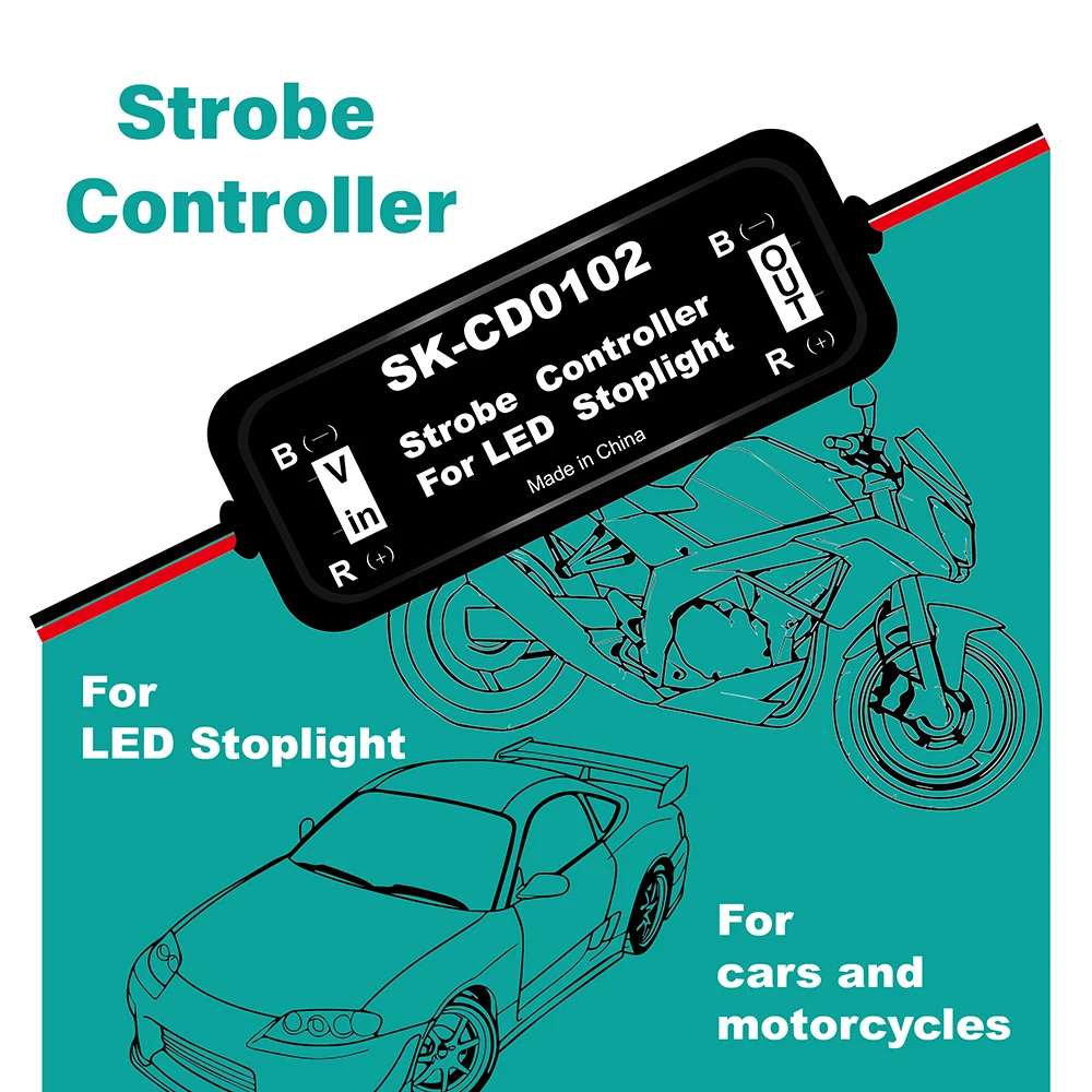 GS-100A Flash Strobe Controller CD0100 CD0101 CD0102 For Car LED Brake Light Stop Lamp DC 12-24V Flasher Module