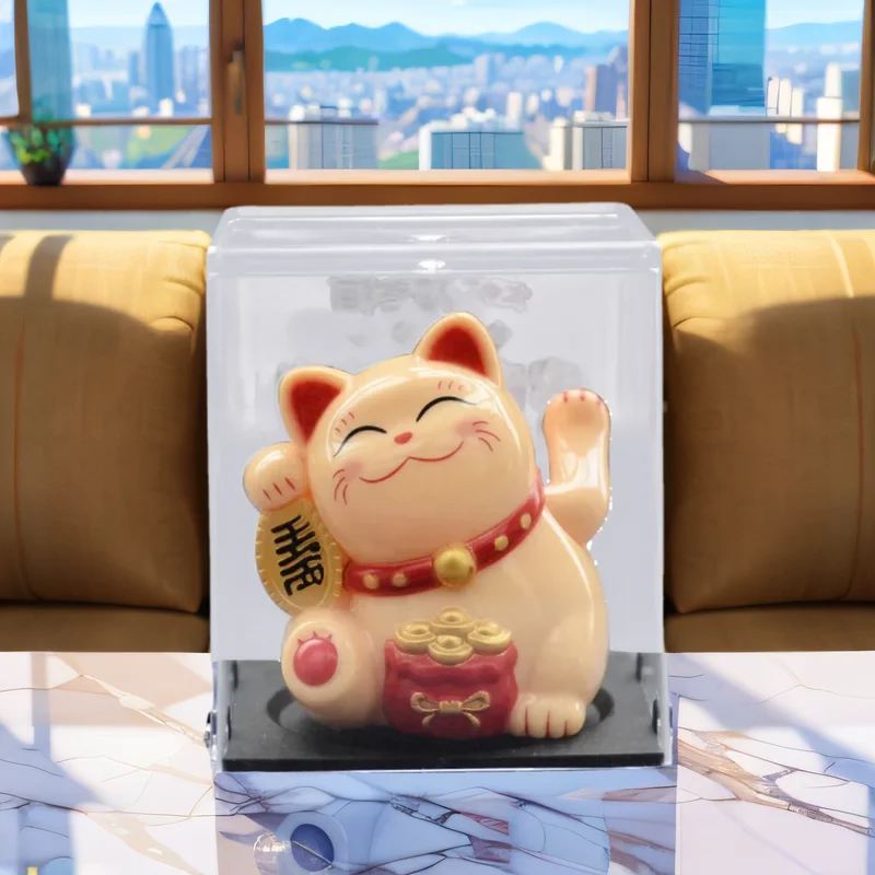 2025 جديد تعمل بالطاقة الشمسية الحظ القط يلوحون القط لطيف يلوحون القط حسن الحظ الشمسية القط الثروة ترحيب القطط عرض المنزل سيارة الديكور #4