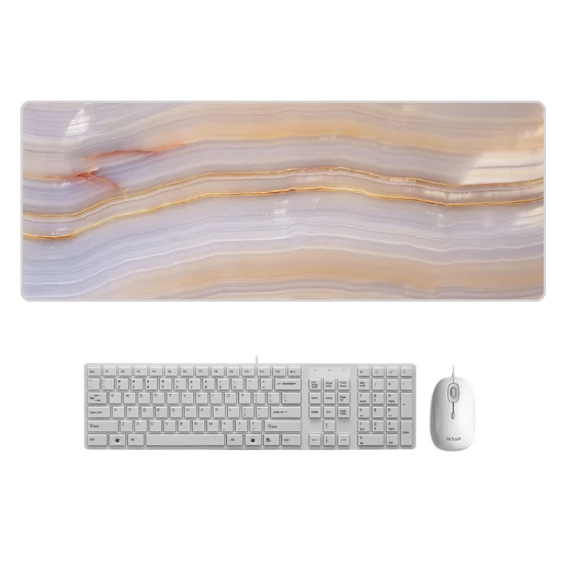 80x30cm Large Marble Desk Pad Mouse Pad Gamer Waterproof Kawaii Desk Mat Computer Keyboard Table Decoration Cover Mice Mat