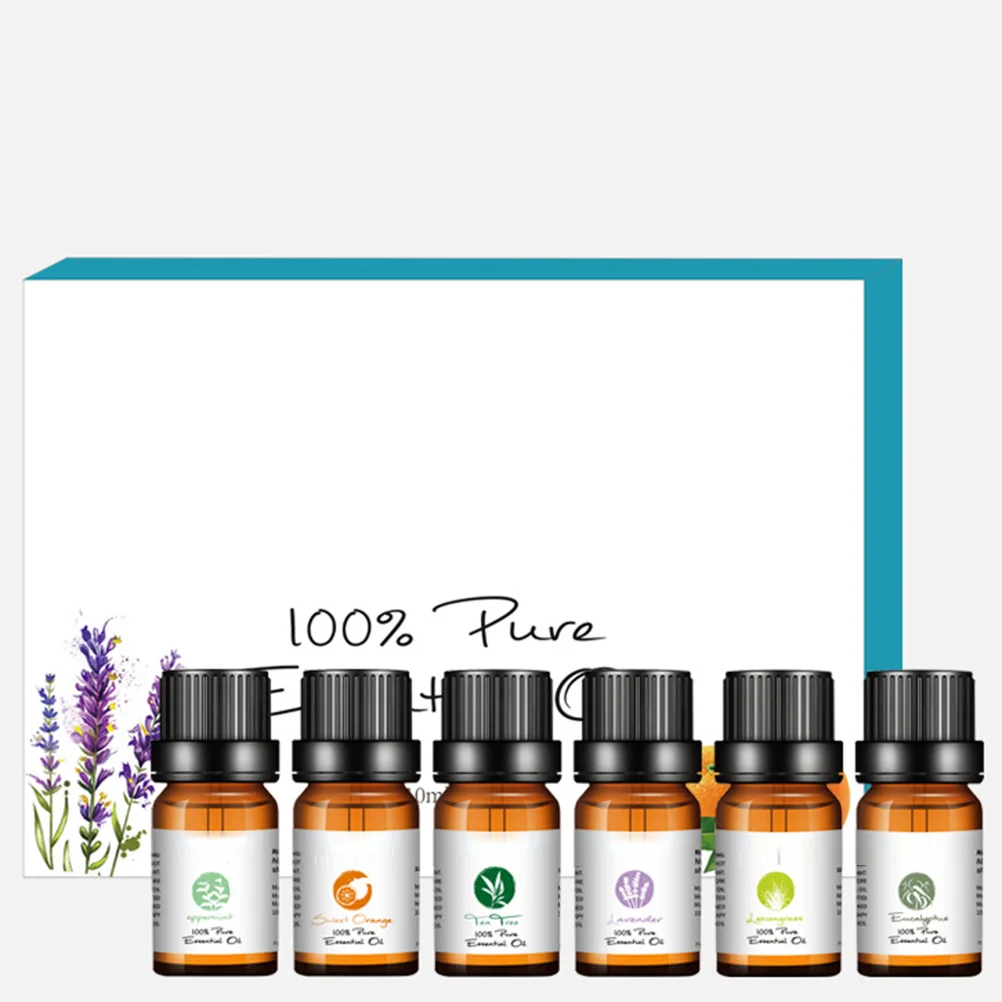 

6Pcs 10Ml Essential Oil Set Natural Aromatherapy Diffuser Oils for Relaxation Sleep Stress Relief Orange Lavender Tea Tree