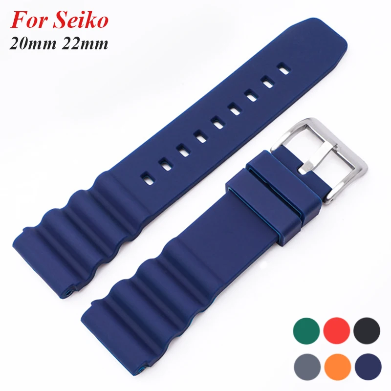 Silikon-Uhrenarmband für Casio 20 mm 22 mm, wasserdichtes Taucharmband für Seiko Soft Sport-Armband, universelles Ersatzarmband