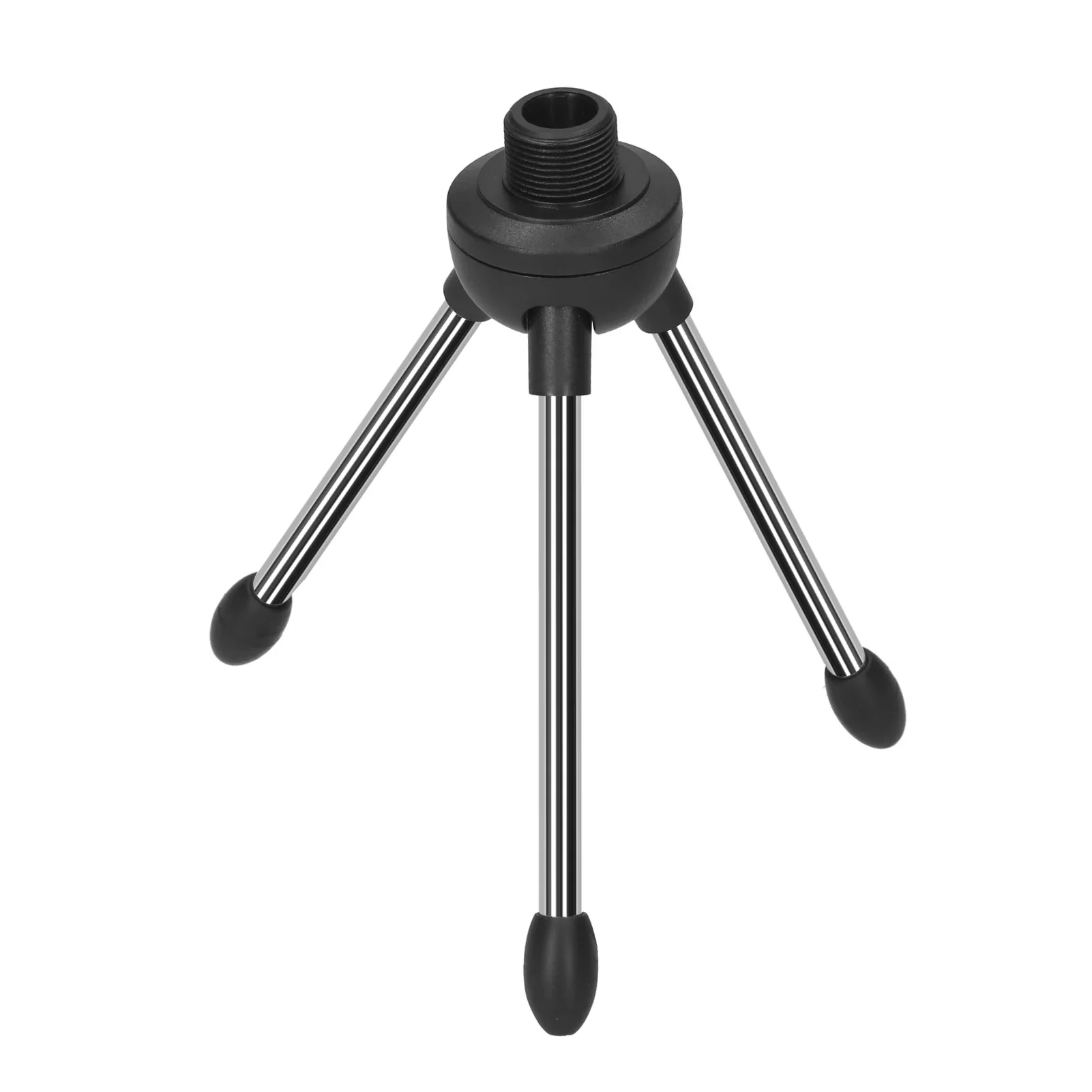 Foldable Desktop Microphone Tripod Stand 5/8 Inch Threaded Mount Portable Microphone Desktop Support Rotatable Mic Holder