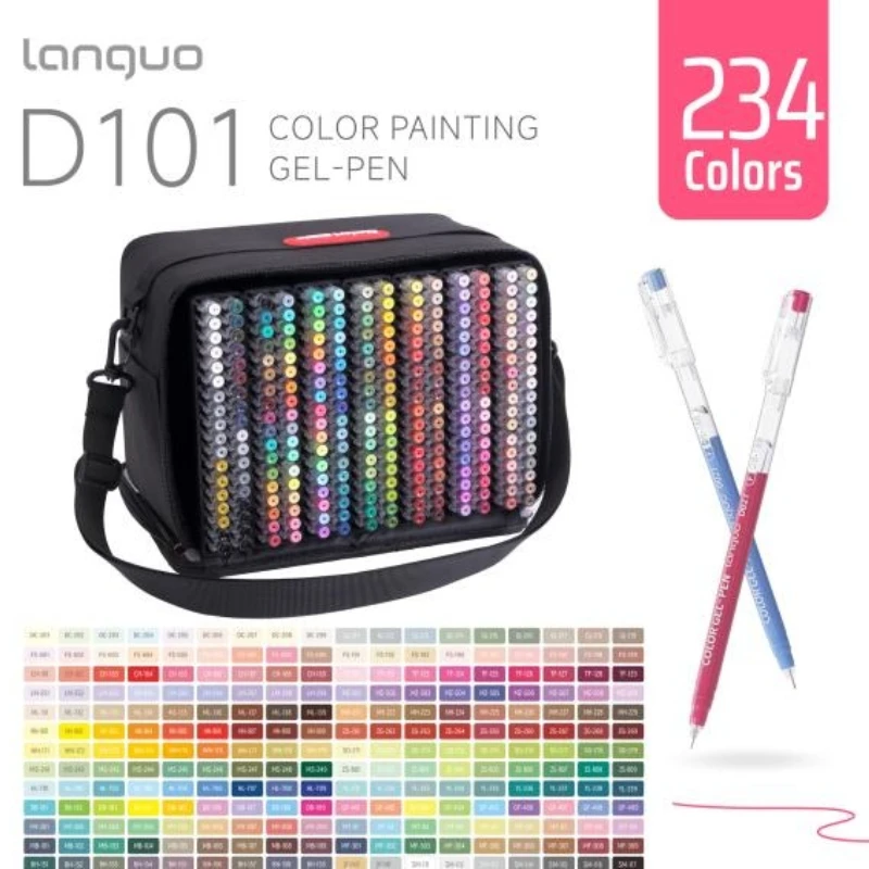 

Набор цветных гелевых ручек Languo, 234 цвета/252 шт., 0,6 мм, цвета Моранди, для рукоделия, офиса и школы