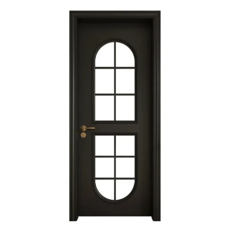 Interior Doors with Glass Simple Wood Door Soundproof Other Solid Teak Interior Wooden Door for Hotel Bedroom