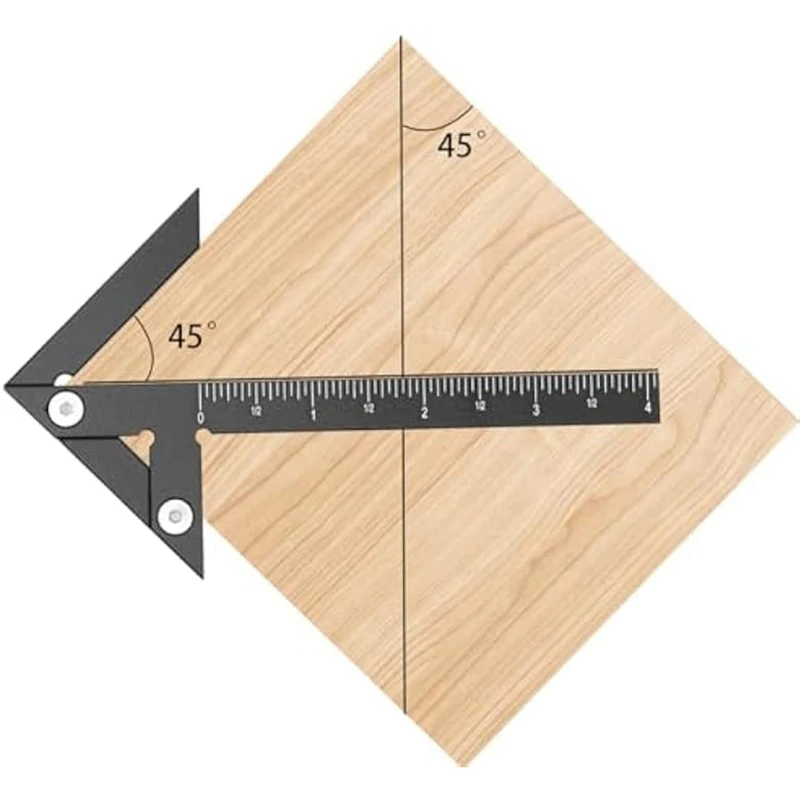 Imperial Circle Center Positioning,45/90 Degree Positioning Ruler, Right Angle Positioning,Centerline Positioning