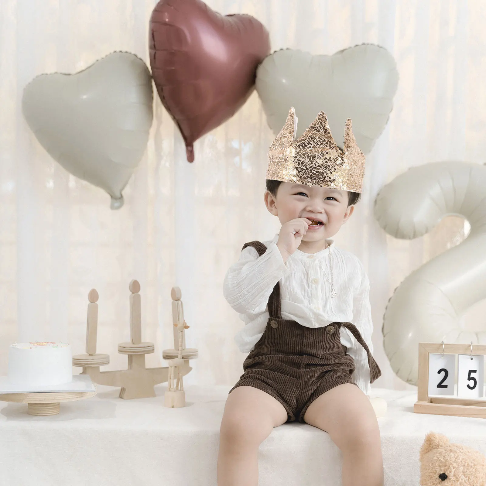 

Sequin Birthday Crown Hat for Kids Creative Decorative Birthday Party Hat Cute Photo Prop Kids Crown Decor Sequins Crowns
