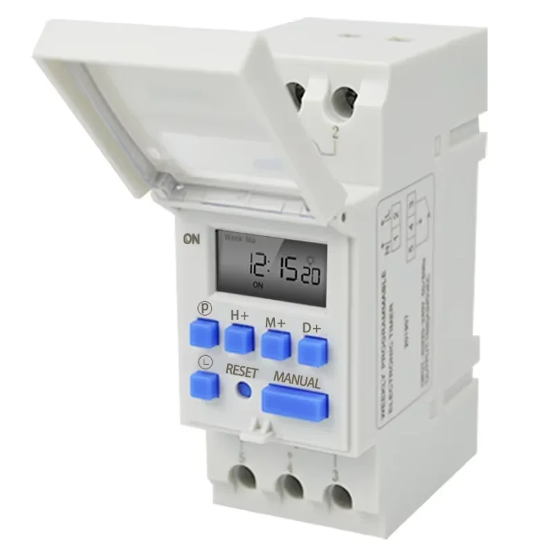 

1pc Electronic Weekly 7 Days Programmable Digital Timer Switch Relay Control 220V 230V 8A 10A 16A Din Rail THC15A