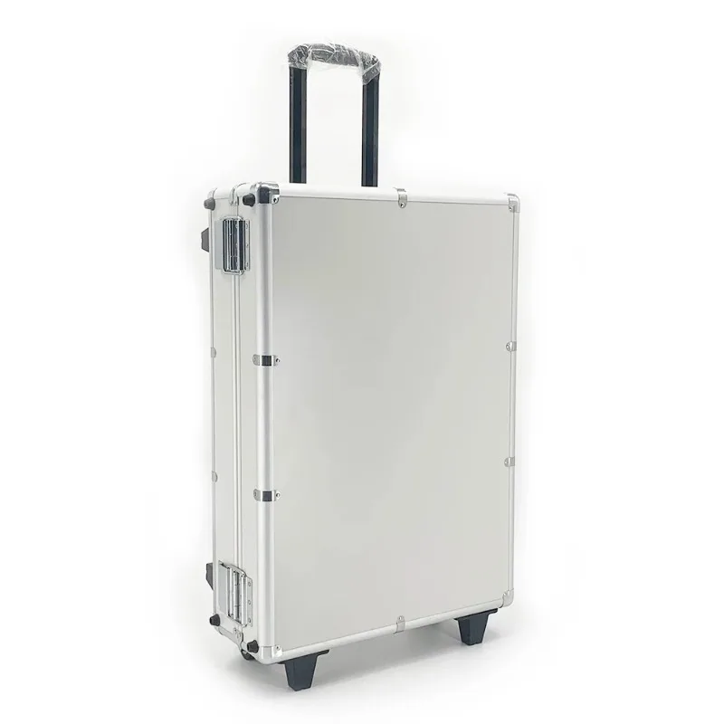 

Aluminum Trolley Tool Case with Wheels Household Workshop Repair Hand Trolley