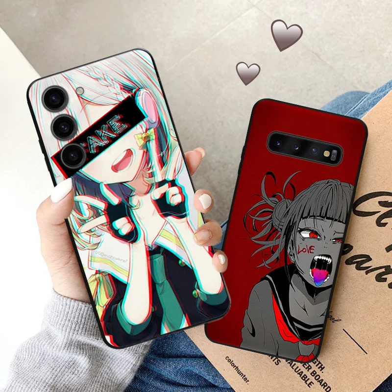 Ultra Thin Matte Silicone Soft Case For Samsung S24 Ultra S23 FE S22 Plus S21 S20 S10 Note20 LEWD Vaporwave Girl Anime Cover